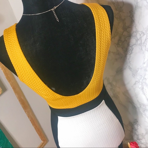 Colorblock Bodycon Dress - Picture 4 of 6